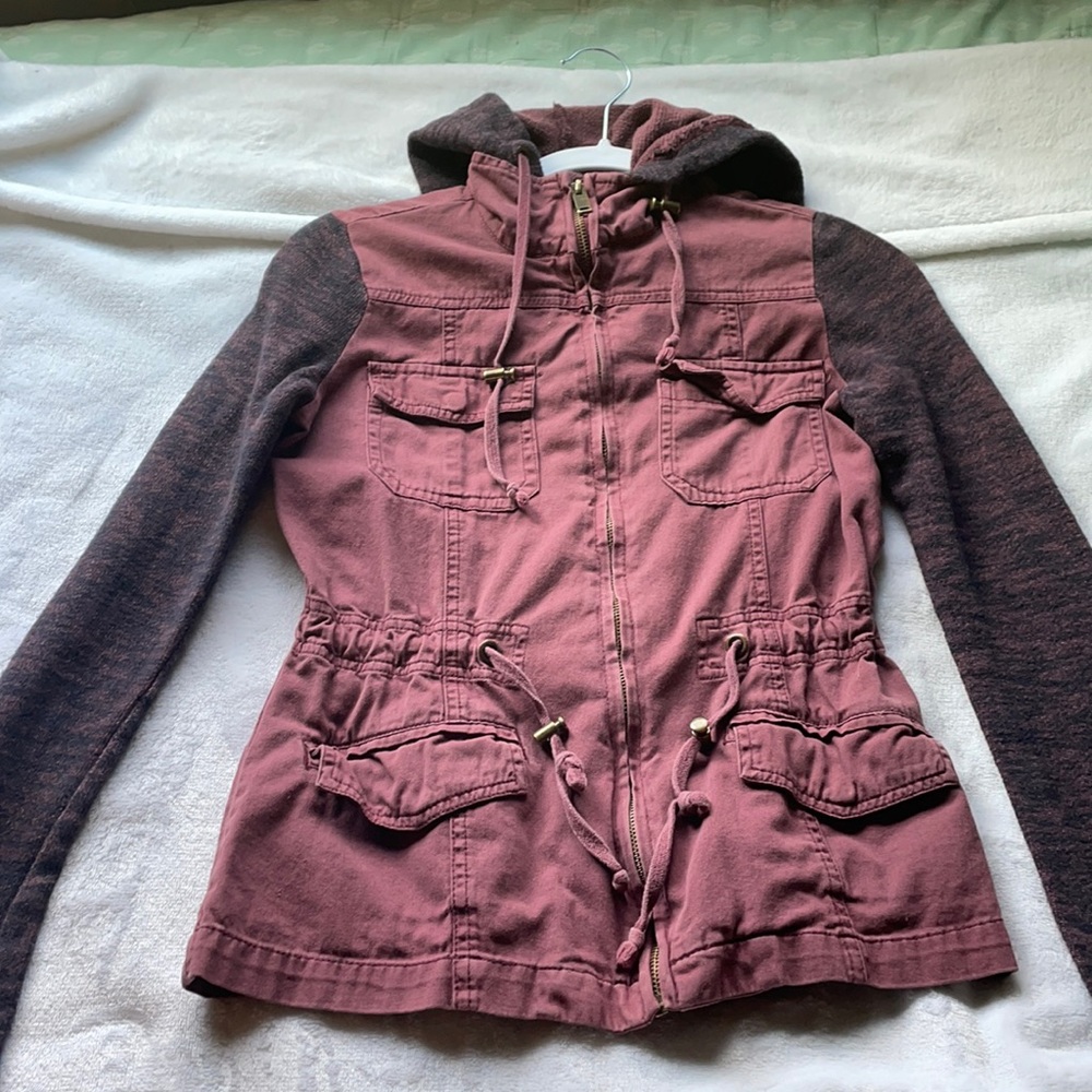 Free people maroon jacket size xsmall